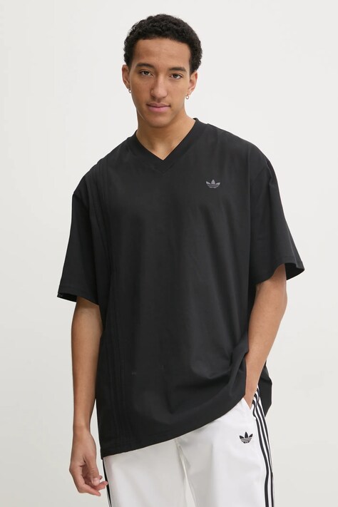adidas Originals t-shirt bawełniany FRONT ST TEE męski kolor czarny gładki JD2301