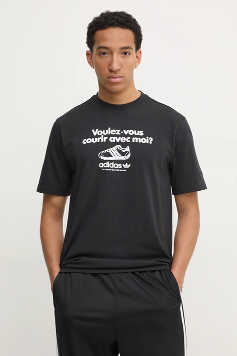 adidas Originals tricou GRFX TEE bărbați, culoarea negru, cu imprimeu, JC8366