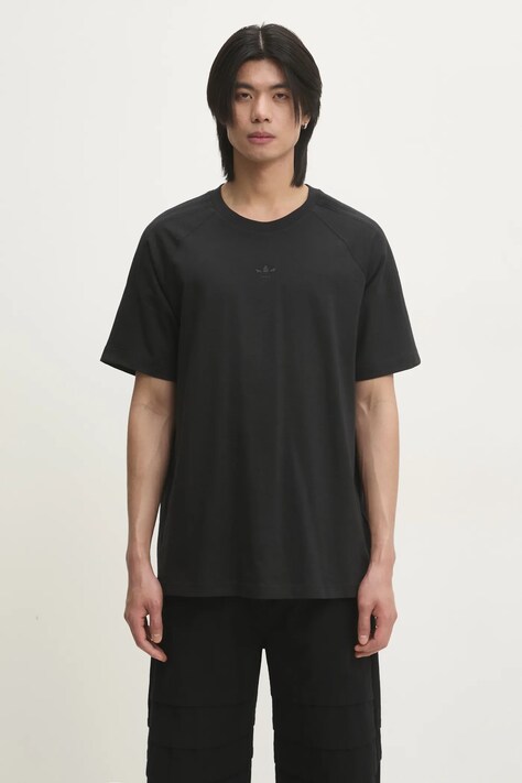 adidas Originals t-shirt bawełniany Essential męski kolor czarny gładki JC9570