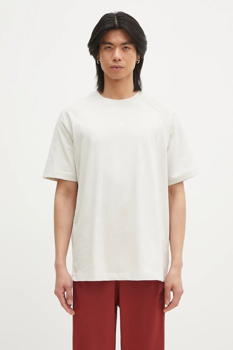 adidas Originals cotton t-shirt Essential men’s beige color smooth JD3277