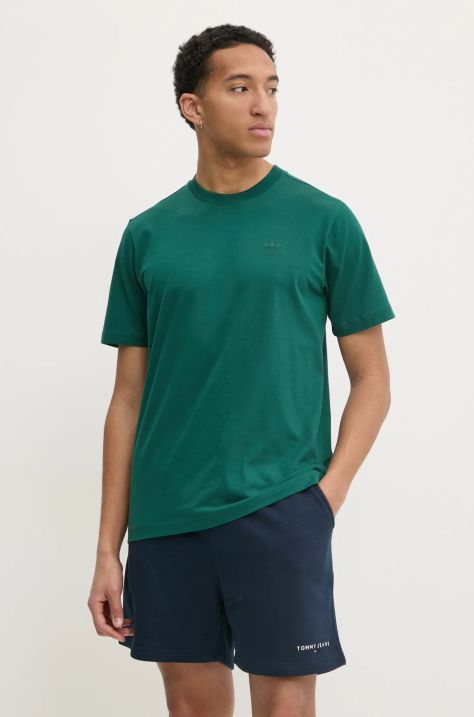 Хлопковая футболка adidas Originals Q12 TS TEE CO мужская однотонная JD0680