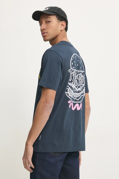 Хлопковая футболка adidas Originals Q12 TS STREET B мужская цвет синий с принтом JP4500