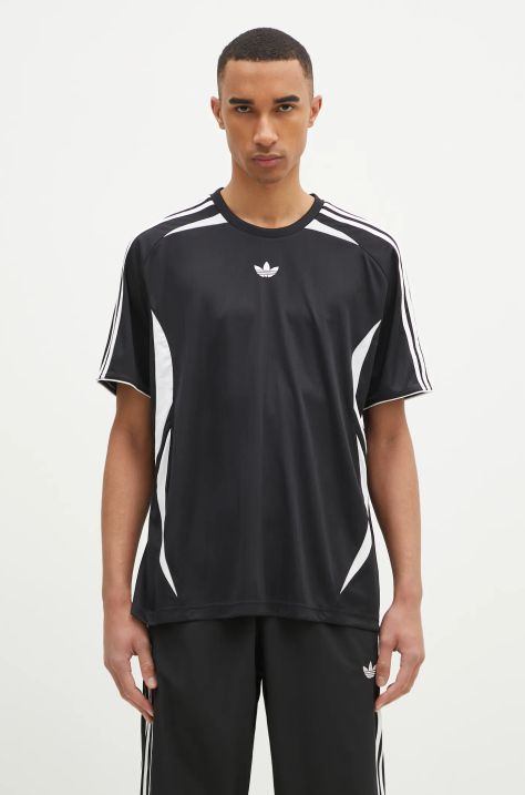 Majica kratkih rukava adidas Originals Teamgeist za muškarce, boja: crna, s aplikacijom, JC6229