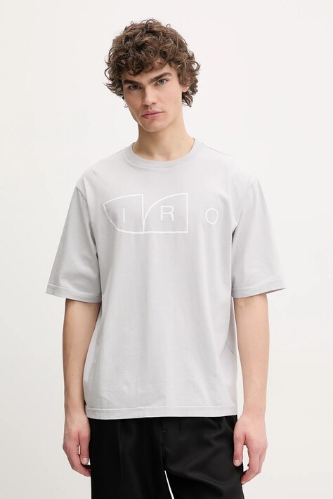 IRO tricou din bumbac barbati, culoarea gri, cu imprimeu, MP19JESSIESPE