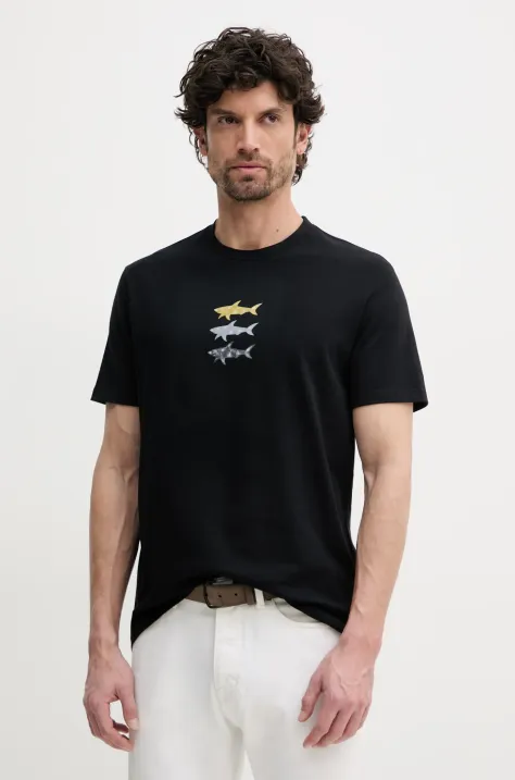 Paul&Shark t-shirt in cotone uomo colore nero 25411005