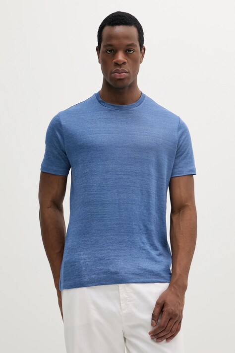 Paul&Shark tricou de in barbati, culoarea albastru marin, neted, 25411020