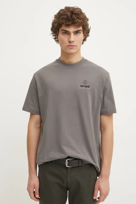 Marc O'Polo tricou din bumbac barbati, culoarea violet, cu imprimeu, 5000005429