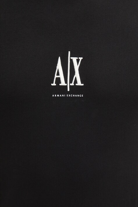 Бавовняна футболка Armani Exchange — SS25-TSM0BO, чорний — фото 5