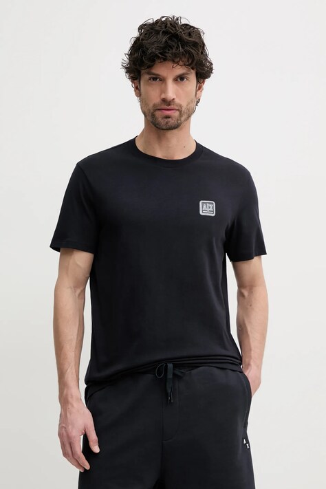 Bavlněné tričko Armani Exchange tmavomodrá barva, XM000546 AF10361