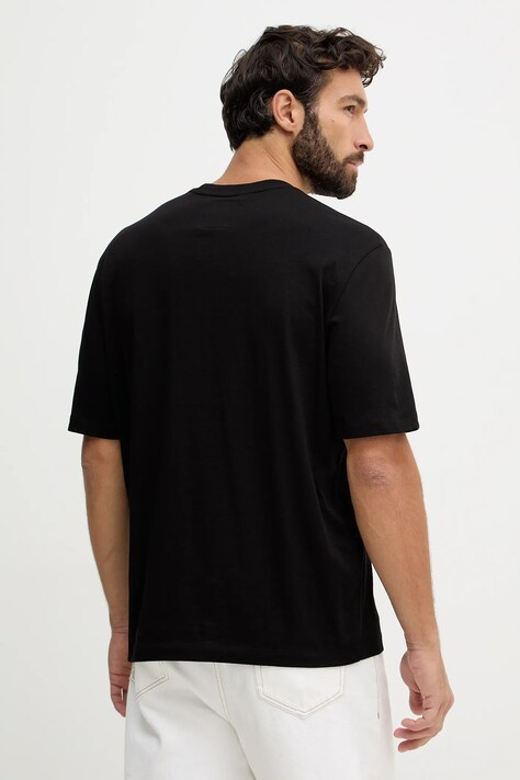 Armani Exchange t-shirt bawełniany męski kolor czarny gładki XM000366 AF12308
