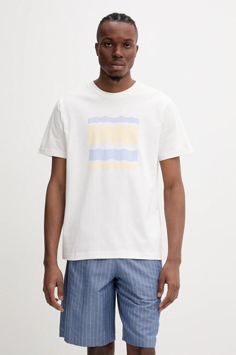 Бавовняна футболка A.P.C. t-shirt malone колір білий з принтом COGCK.M26506