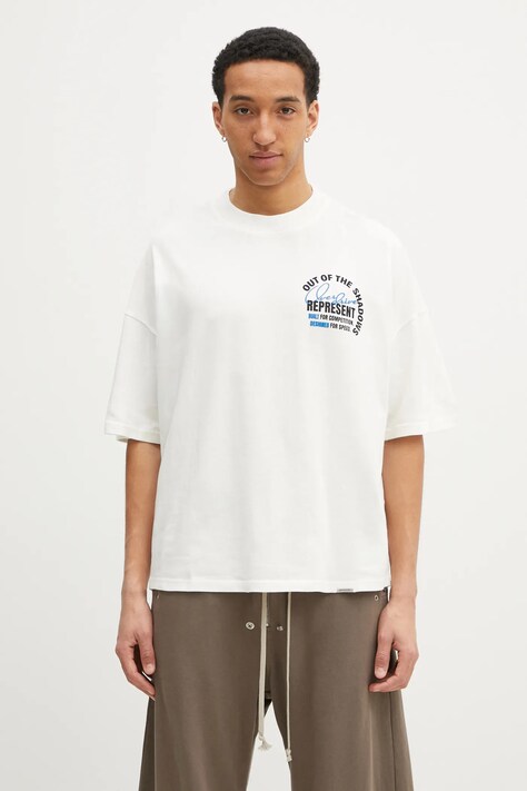 Represent tricou din bumbac Out Of The Shadows barbati, culoarea alb, cu imprimeu, MLM41058.72