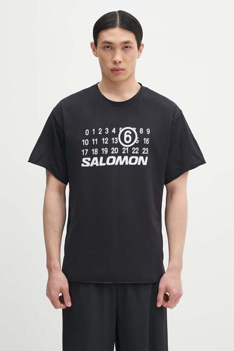 MM6 Maison Margiela x Salomon t-shirt black color with a print SH0GC0051