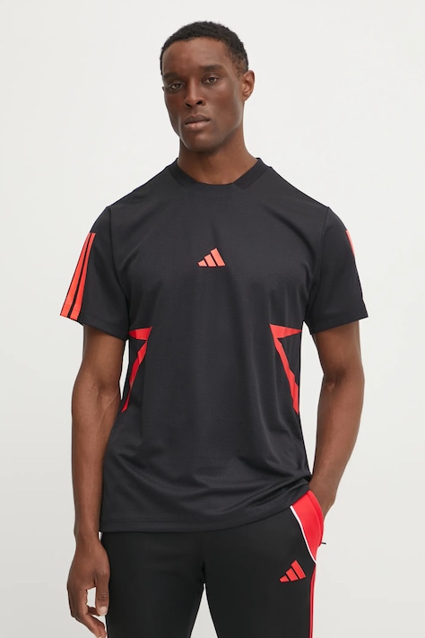 adidas tricou Tiro barbati, culoarea negru, cu imprimeu, JC8052