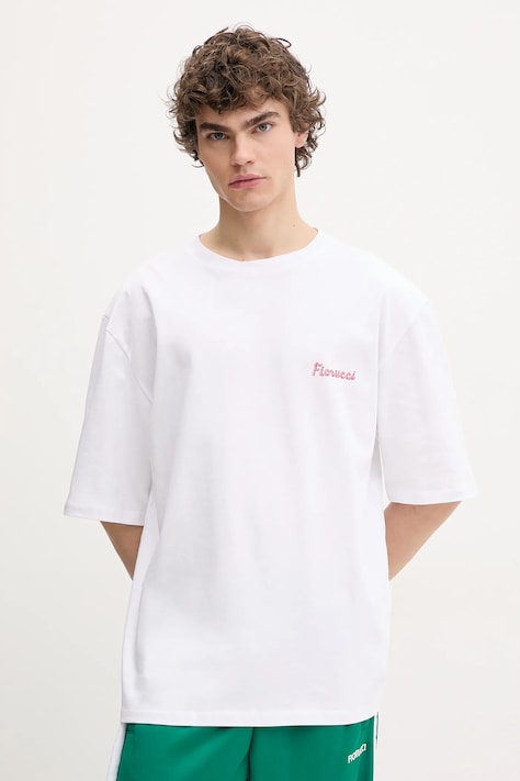 Памучна тениска Fiorucci Candy Logo Relaxed Fit T-Shirt в бяло с принт U02SPTSH101CJ01WH09