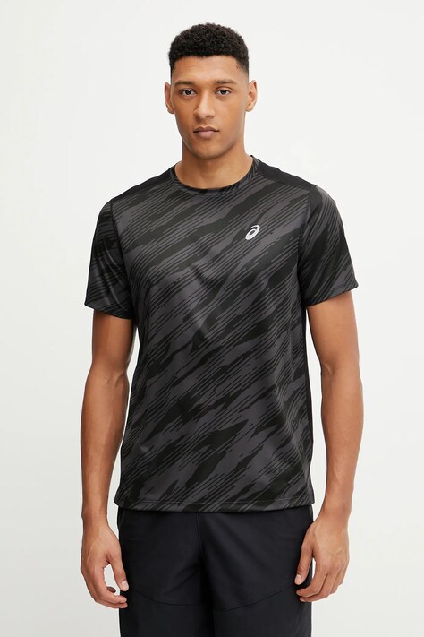 Asics tricou de antrenament culoarea negru, cu imprimeu, 2011D212