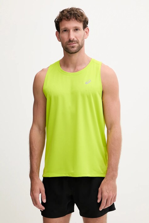 Asics t-shirt do biegania Core kolor zielony 2011D223