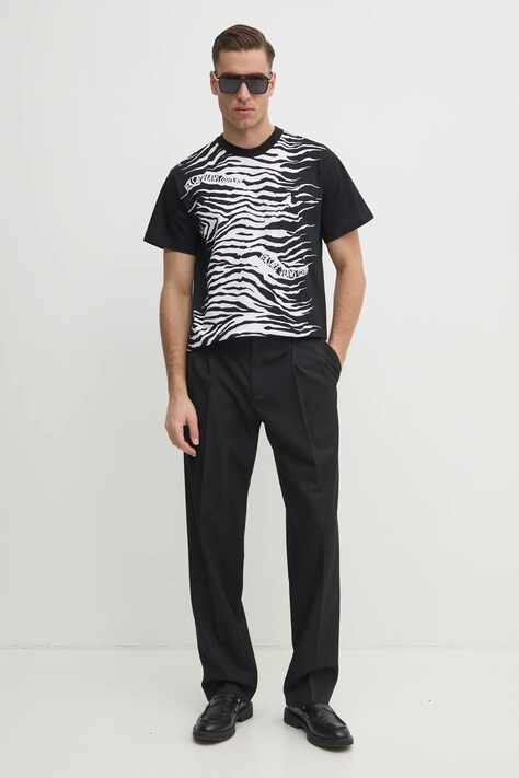 Бавовняна футболка Versace Jeans Couture — SS25-TSM0IK, чорний — фото 2