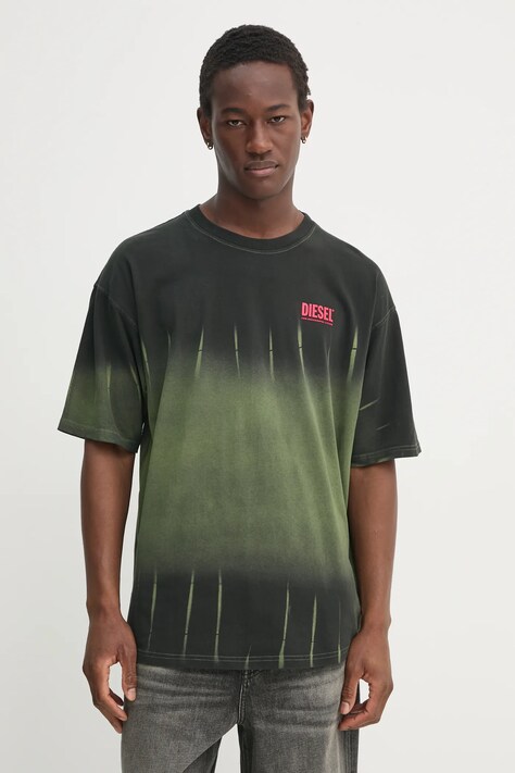 Diesel tricou din bumbac T-BOXT-R3 T-SHIRT barbati, culoarea verde, modelator, A16121.0SLBQ