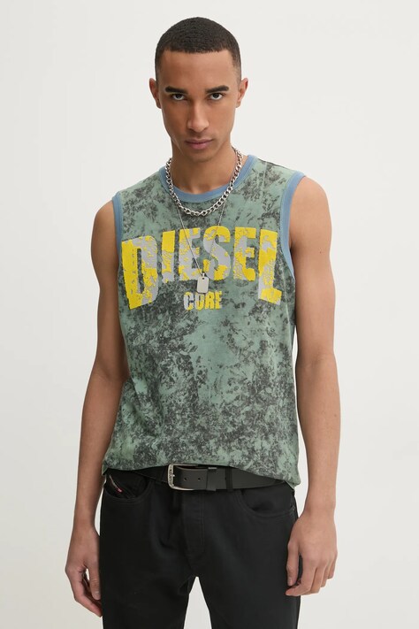 Футболка Diesel T-BISCO-R1 TANK TOP чоловіча колір зелений A16161.0GIAR