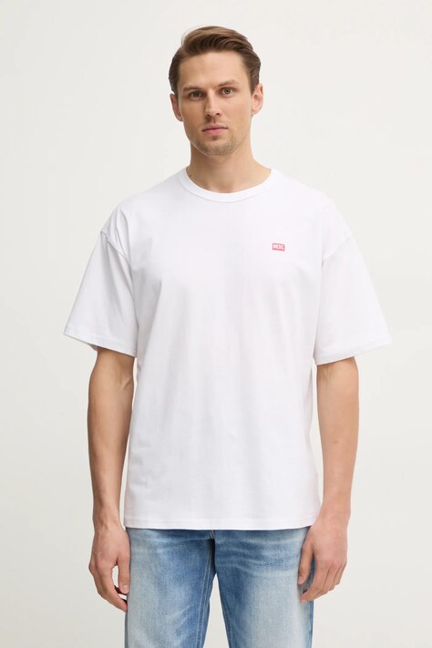 Хлопковая футболка Diesel T-BOXT-R30 T-SHIRT мужская цвет белый однотонная A16400.0QIAM