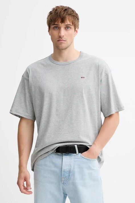 Diesel t-shirt bawełniany T-BOXT-R30 T-SHIRT męski kolor szary z aplikacją A16400.0QIAM