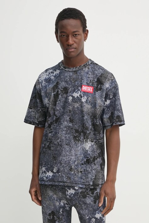 Diesel tricou din bumbac T-BOXT-R12 T-SHIRT barbati, culoarea gri, modelator, A16403.0QLAF