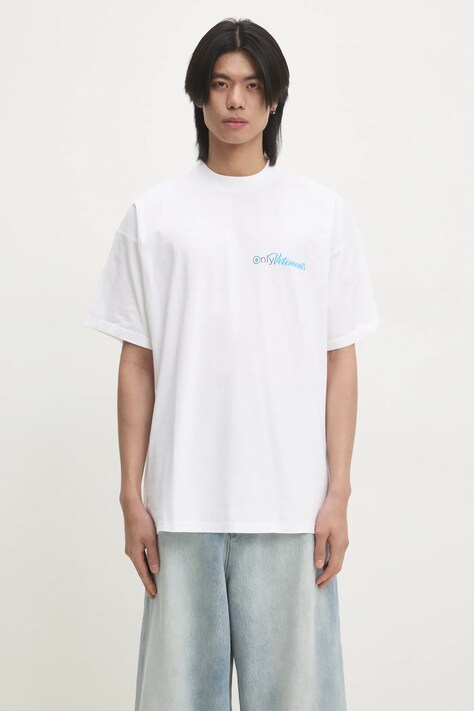 VETEMENTS t-shirt bawełniany Only Vetements Regular męski kolor biały z nadrukiem UA66TR755W