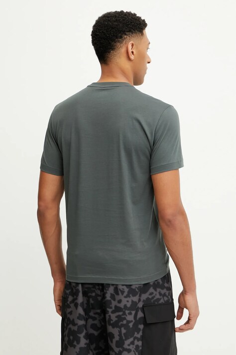 Бавовняна футболка EA7 Emporio Armani — SS25-TSM0LG, зелений — фото 3