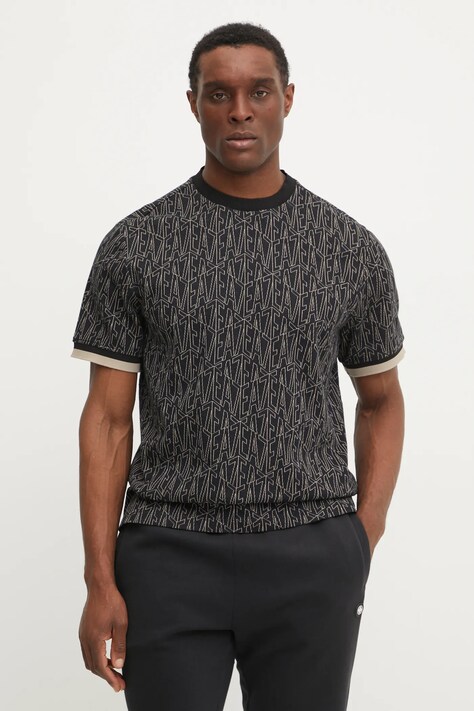 EA7 Emporio Armani t-shirt męski kolor czarny wzorzysty AF13960.7M000099