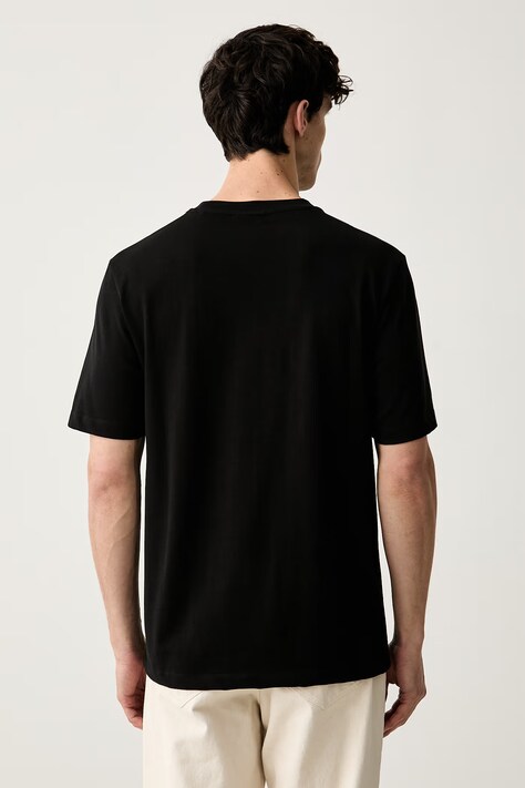 Lindbergh T-shirt męski bawełniany czarny 30-400120B