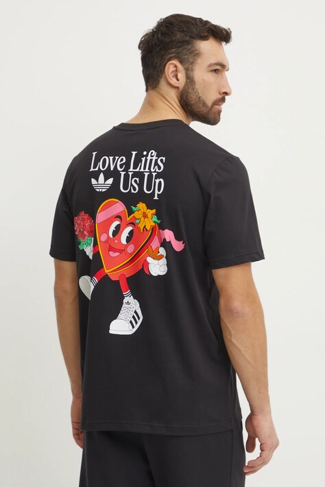 Футболка adidas Originals MBN TEE мужская цвет чёрный с принтом JN7030