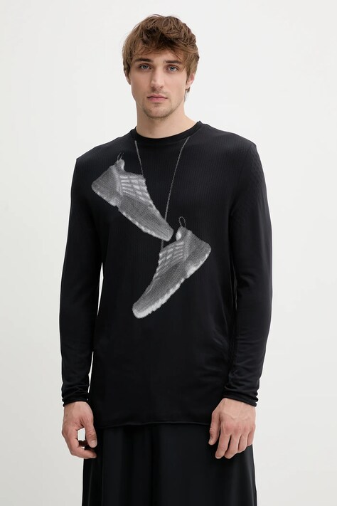 MM6 Maison Margiela longsleeve x Salomon culoarea negru, cu imprimeu, SH0GC0052.M20101