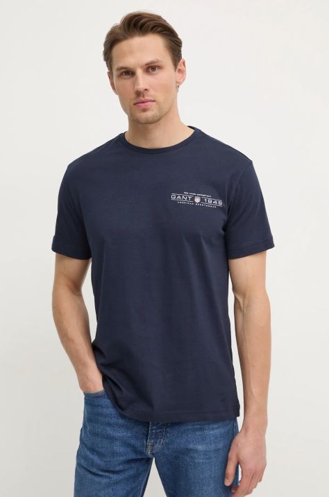 Gant t-shirt in cotone uomo colore blu navy 2044017