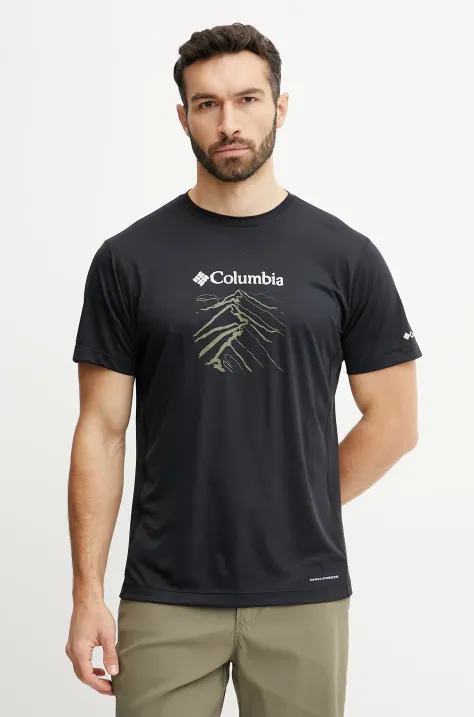 Спортна тениска Columbia Zero Rules в черно с принт 2118541