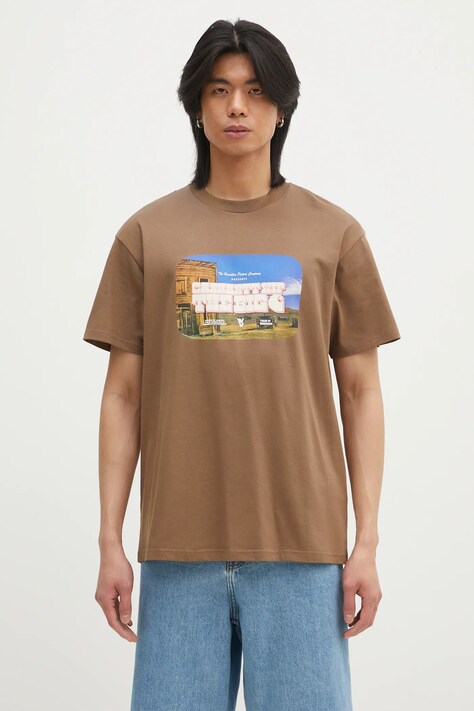 Carhartt WIP t-shirt in cotone Greatest Flicks uomo colore marrone I034393.2LTXX