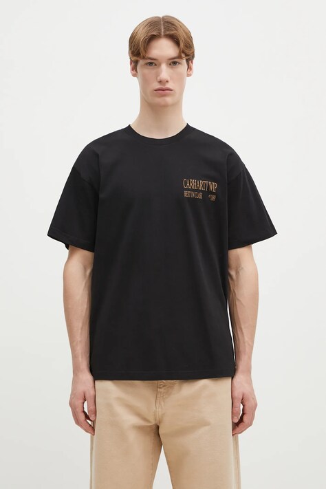 Бавовняна футболка Carhartt WIP Best In Class чоловіча колір чорний з принтом I034397.89XX