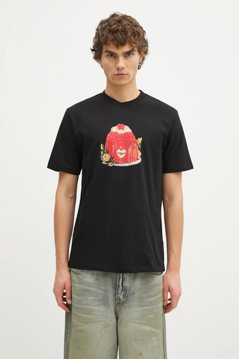 Бавовняна футболка Carhartt WIP Pudding чоловіча колір чорний з принтом I034434.89XX