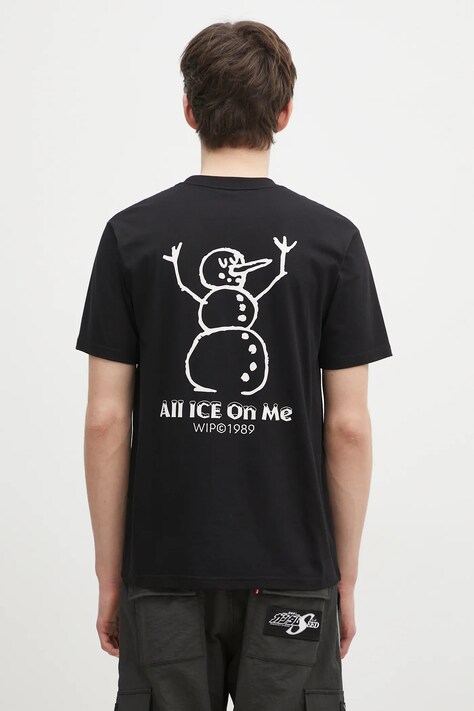 Бавовняна футболка Carhartt WIP Ice чоловіча колір чорний з принтом I034436.89XX