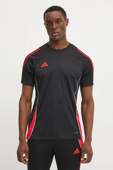 Футболка для тренинга adidas Performance Tiro 24 цвет чёрный с аппликацией JP2494