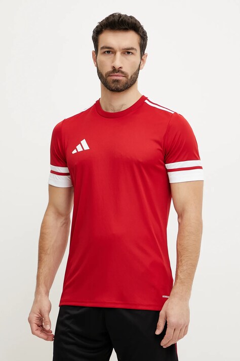Футболка для тренинга adidas Performance Squad 25 цвет красный с аппликацией JE2601