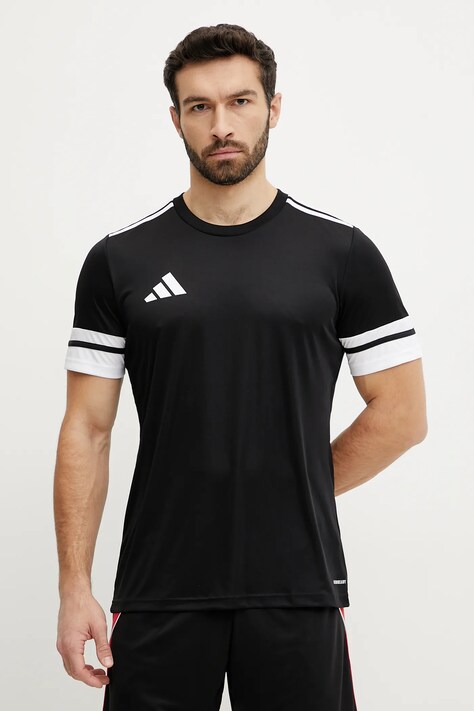 Tréningové tričko adidas Performance Squad 25 čierna farba, s nášivkou, JG5832