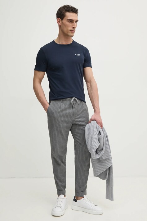 Футболка Pepe Jeans ORIGINAL BASIC 3N — SS25-TSM0R7, темно-синій — фото 2