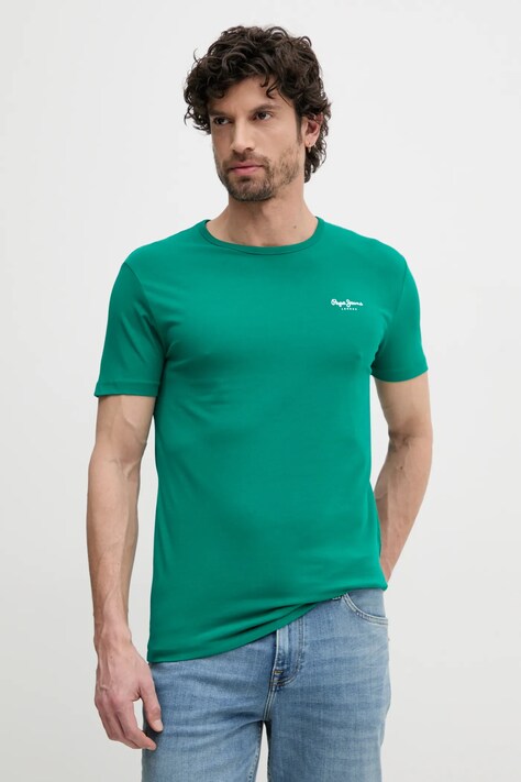 Pepe Jeans t-shirt ORIGINAL BASIC 3N uomo colore verde PM508212