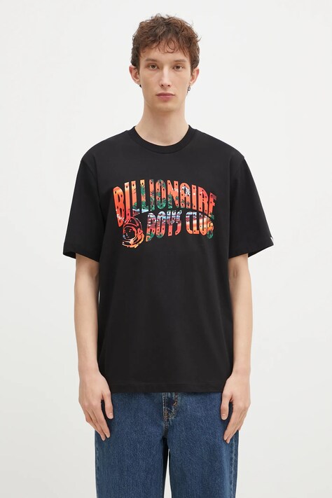 Bavlnené tričko Billionaire Boys Club Tropical Island Fill Arch Logo pánske, čierna farba, s potlačou, B24460