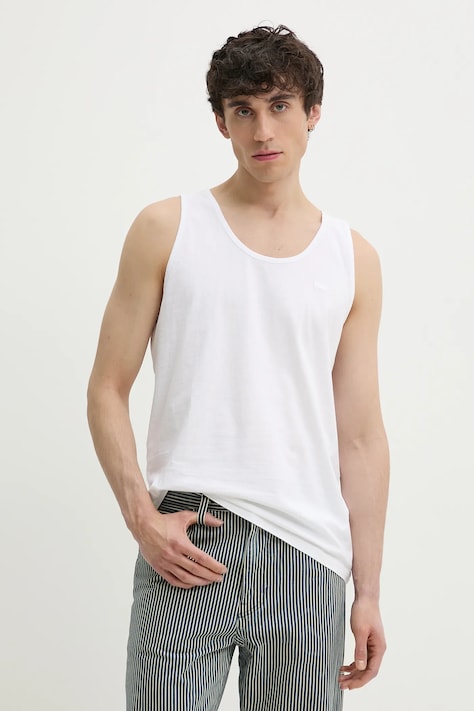Bavlnené tričko Levi's HOUSEMARK TANK biela farba, A7256