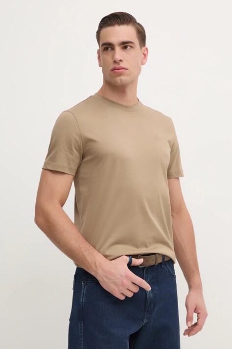 Liu Jo t-shirt bézs, férfi, sima, QA5125 J4799