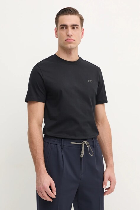 Liu Jo t-shirt fekete, férfi, sima, QA5125 J4799