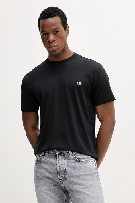 Liu Jo t-shirt fekete, férfi, sima, QA5174 J4805
