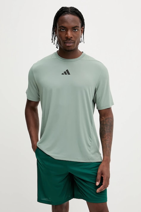 Tréningové tričko adidas Performance Designed for Training zelená farba, jednofarebné, JI8187